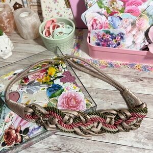 Vintage Leather Shop Braided Rope & Chain Belt Women’s Size M Glam Goddess Boho